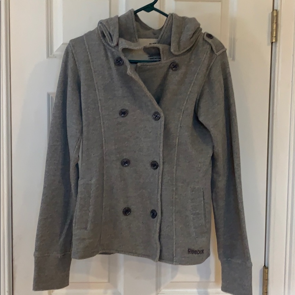 Reebok Women’s Grey Jacket/sweatshirt peacoat